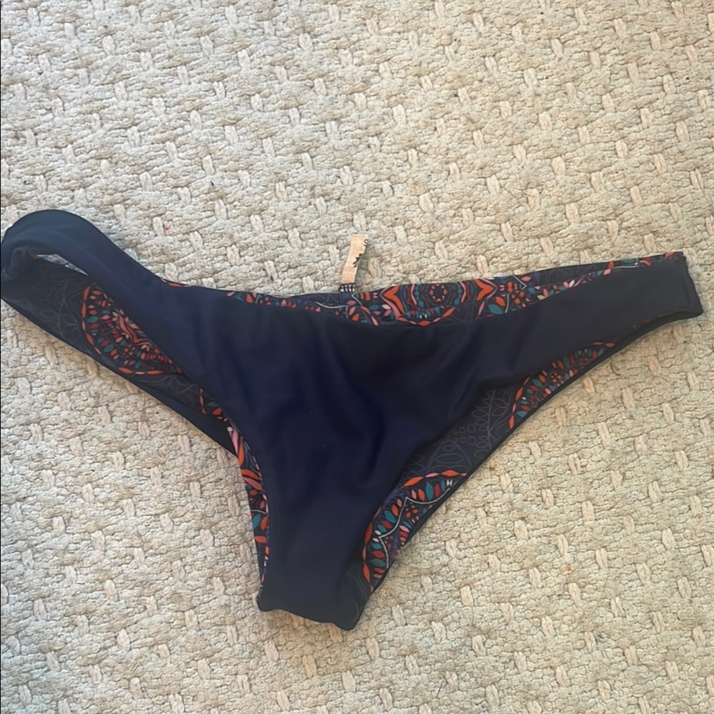 Women's Navy and Orange Swim Bottom